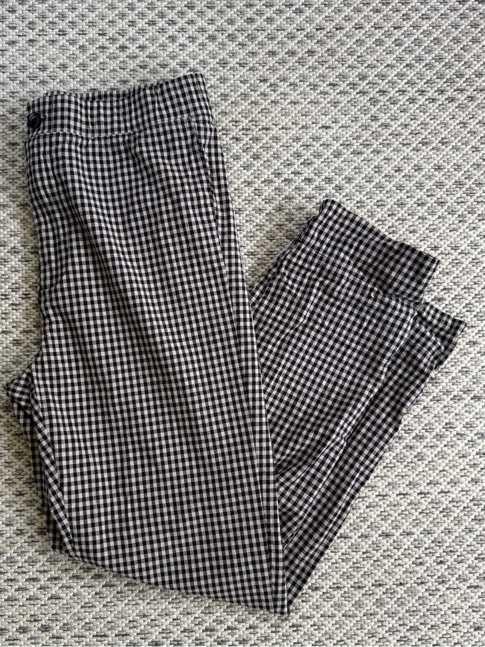 Ivy & Main Women's Black & White Gingham Trousers Size Small